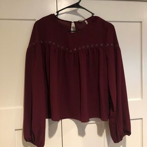 Sheer Maroon top